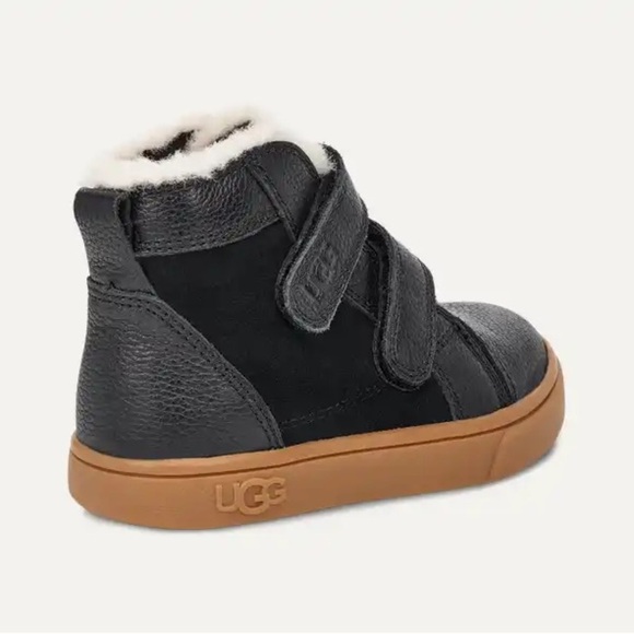 UGG | Rennon II High Top Sneaker Bootie New In Black Leather - Picture 7 of 13
